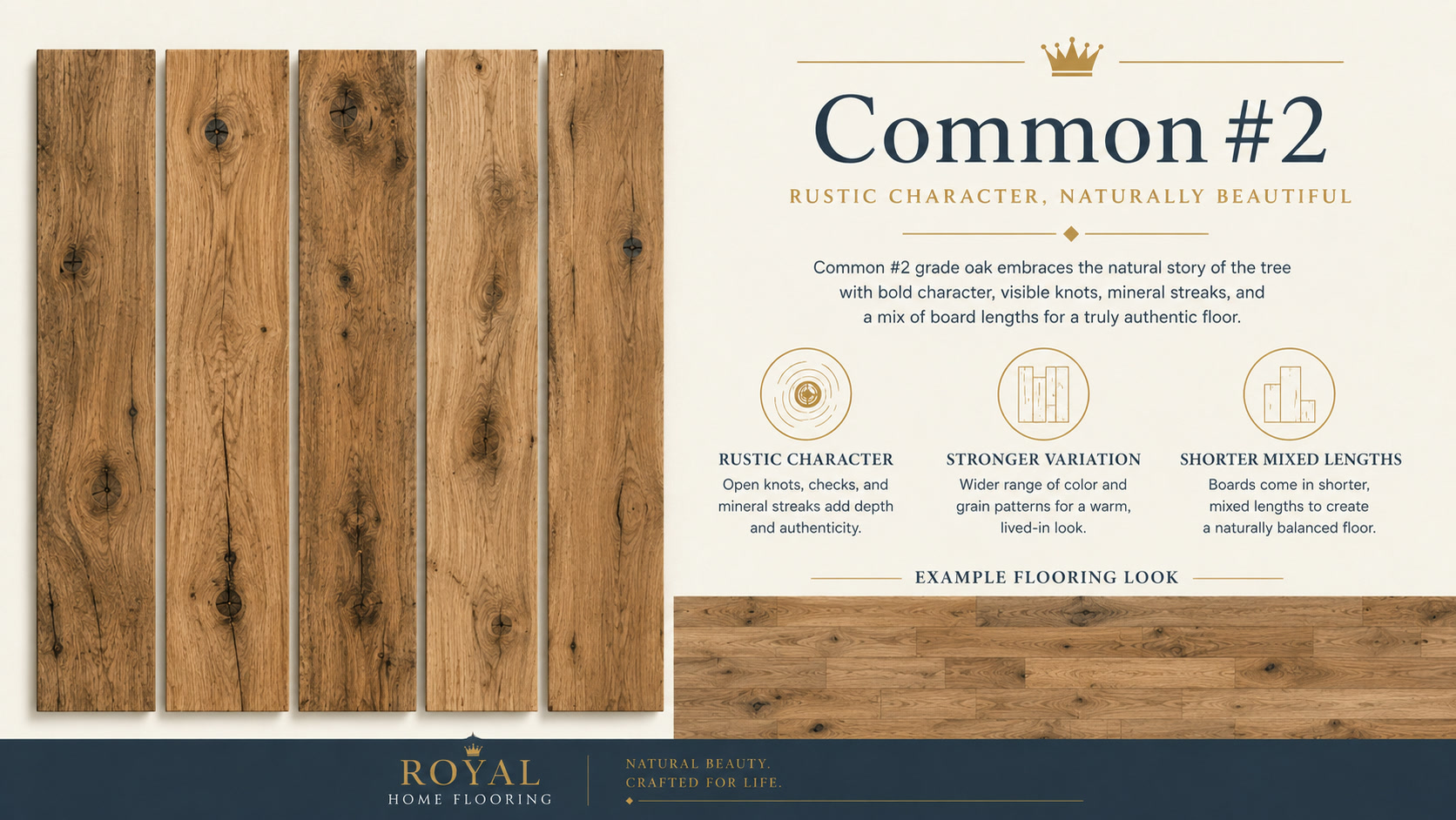 Common hardwood grade character visual example
