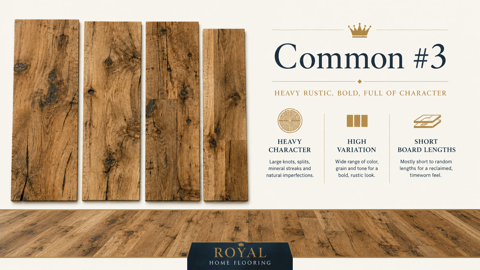 Hardwood board character visual example