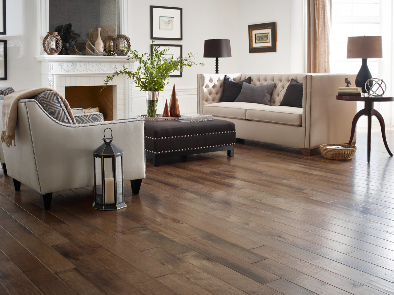 Maple hardwood flooring