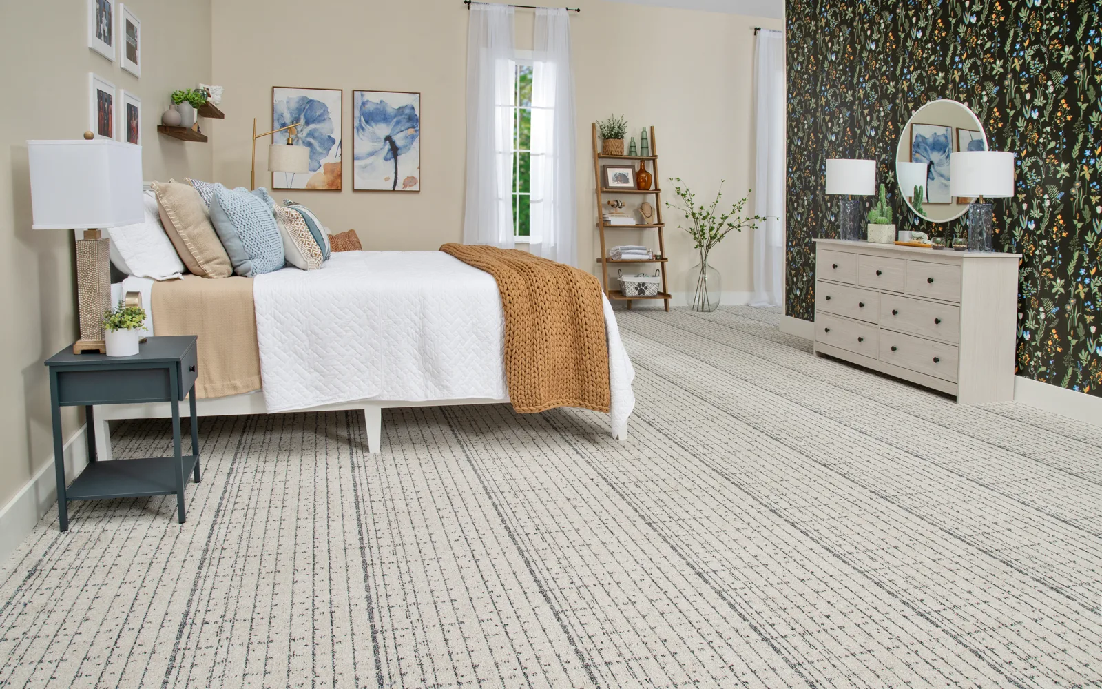 Pattern carpet with a designer texture