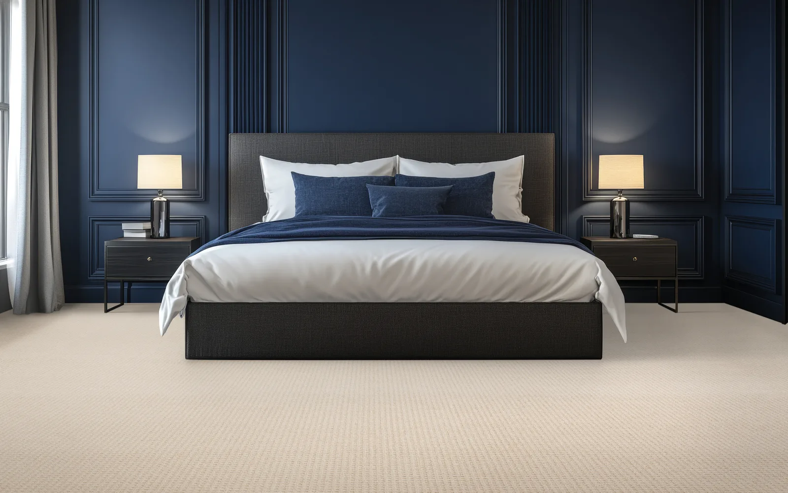Berber loop carpet with a textured loop surface
